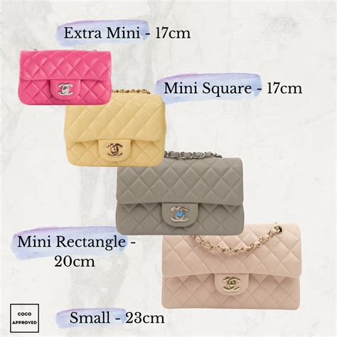 chanel bag size|chanel bag small size.